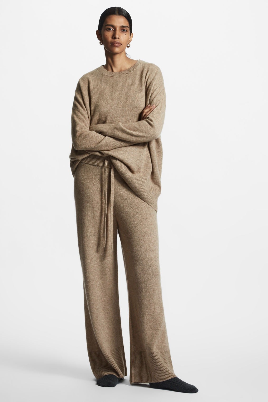 COS + Straight Leg Pure Cashmere Trousers