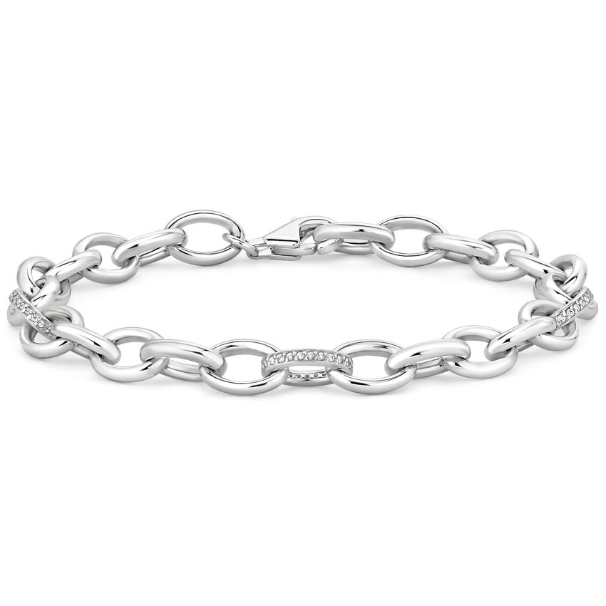 Brilliant Earth + Silver Luxe Diamond Link Bracelet