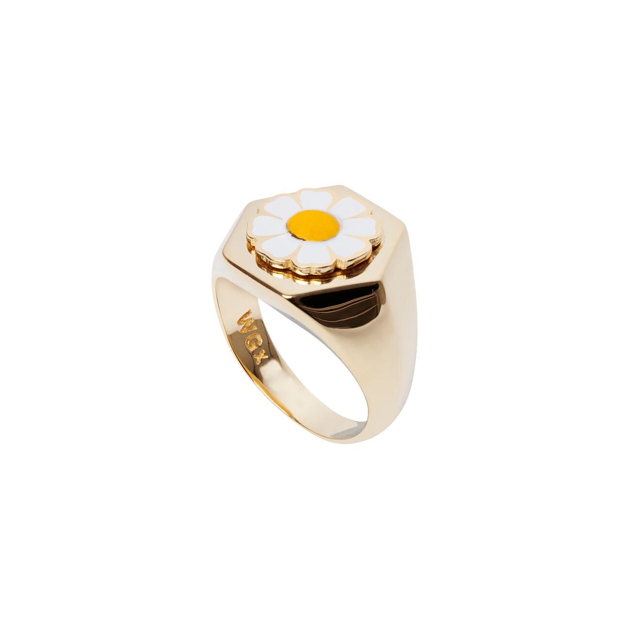 Wilhelmina García + Gold Daisy Ring