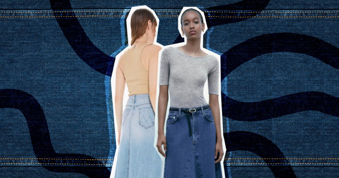 Midi & Maxi Denim Skirts Will Be Everywhere This Season