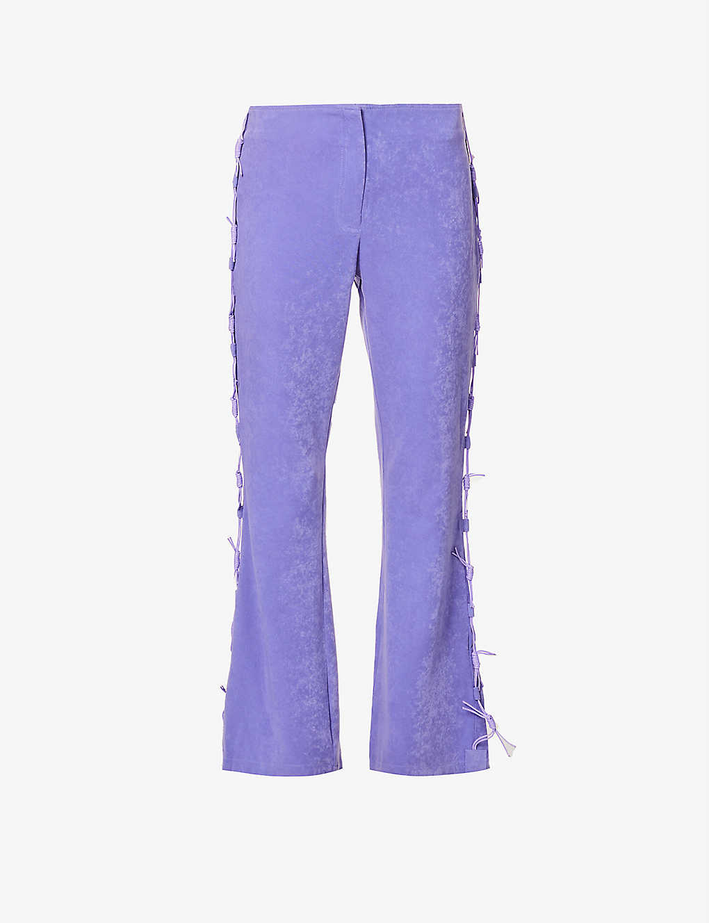 House Of Sunny + Craft Violets Flared-Leg Mid-Rise Stretch-Woven Trousers