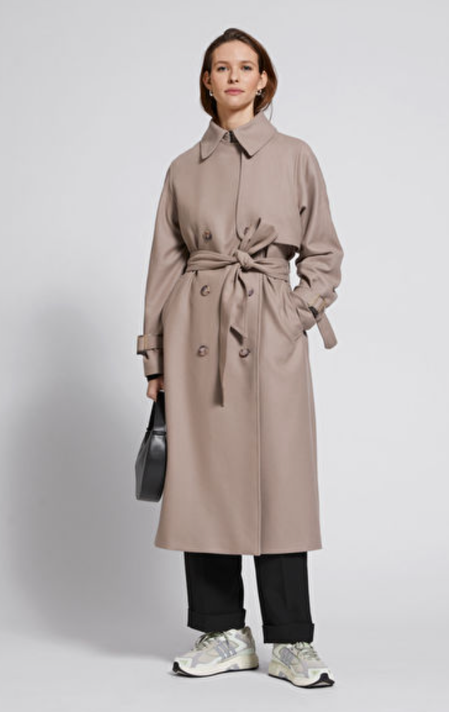 amp; Other Stories + Relaxed Wool Belted Trench Coat