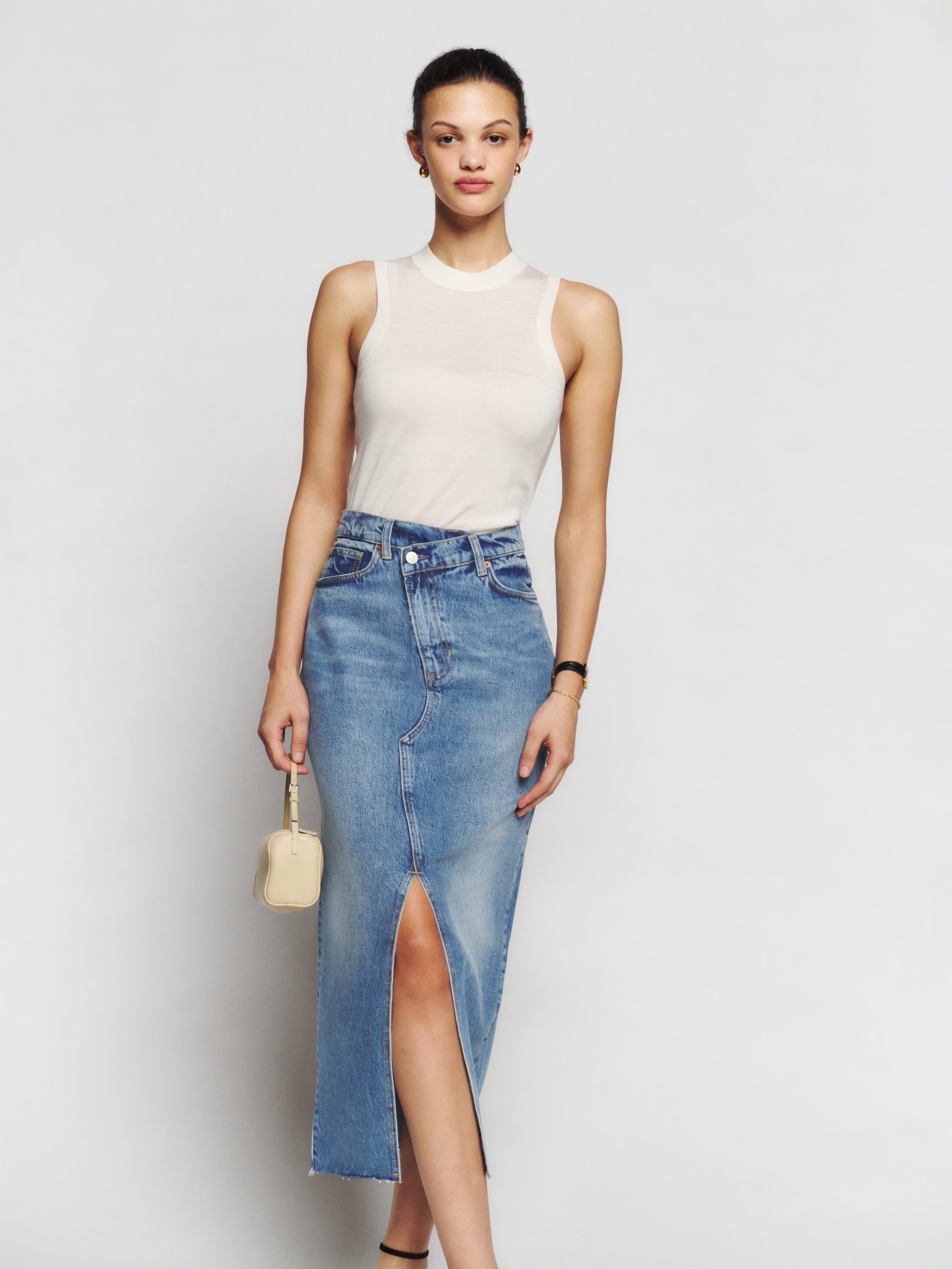 Reformation hot sale denim skirt