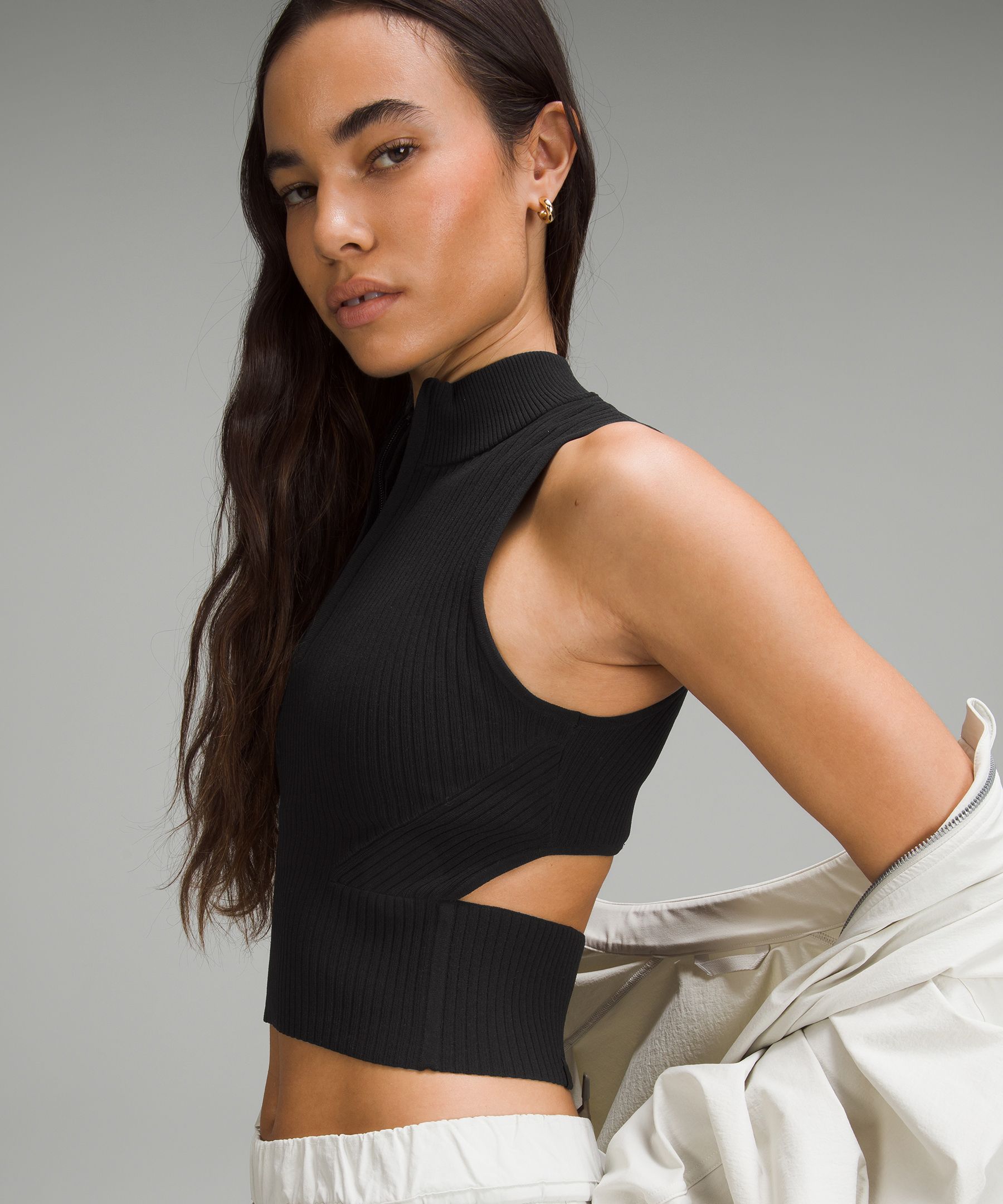 Lululemon + Open Back Half-Zip Sweater