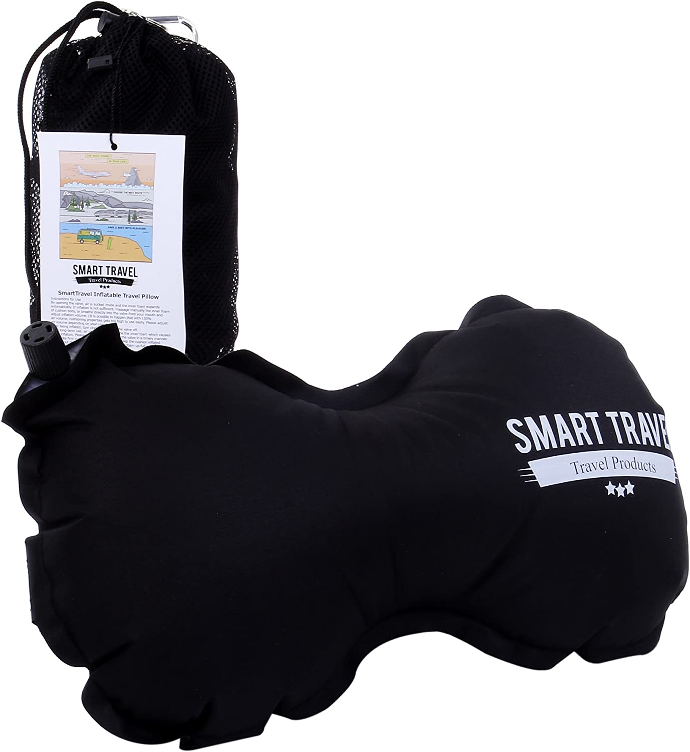  SmartTravel Inflatable Lumbar Travel Pillow for