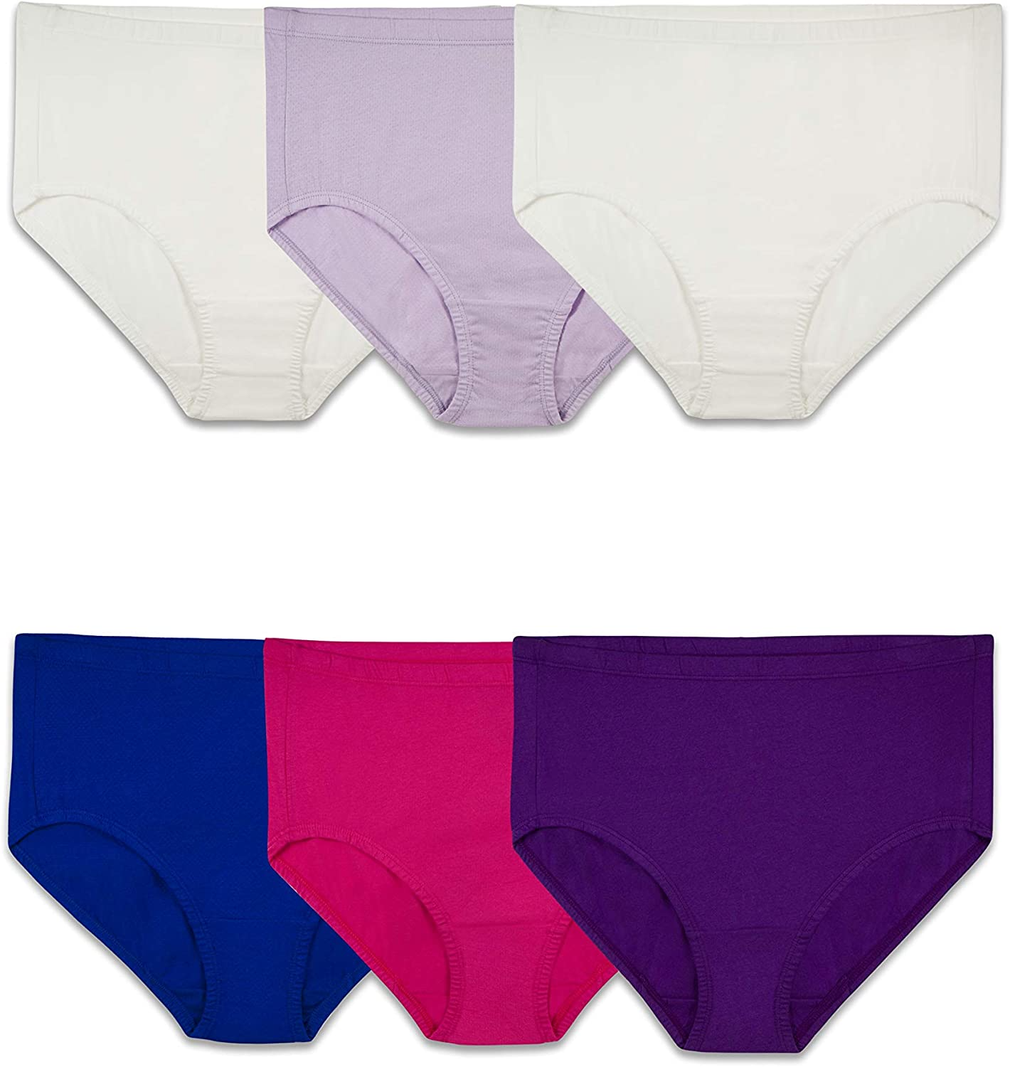 Fruit of the Loom Girls Brief Underwear, 14 Pack Panties, Sizes 4