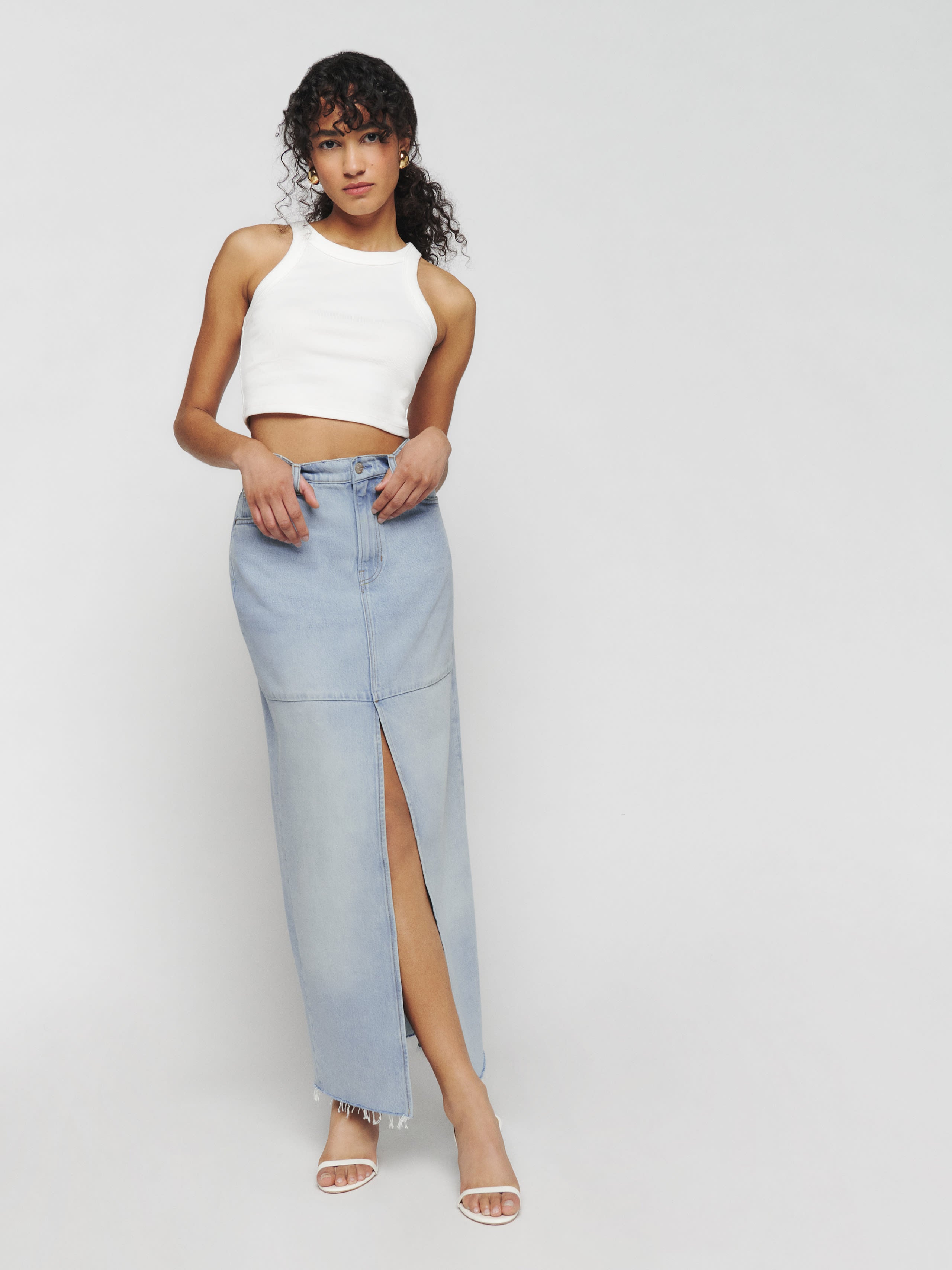 Reformation 2024 jean skirt