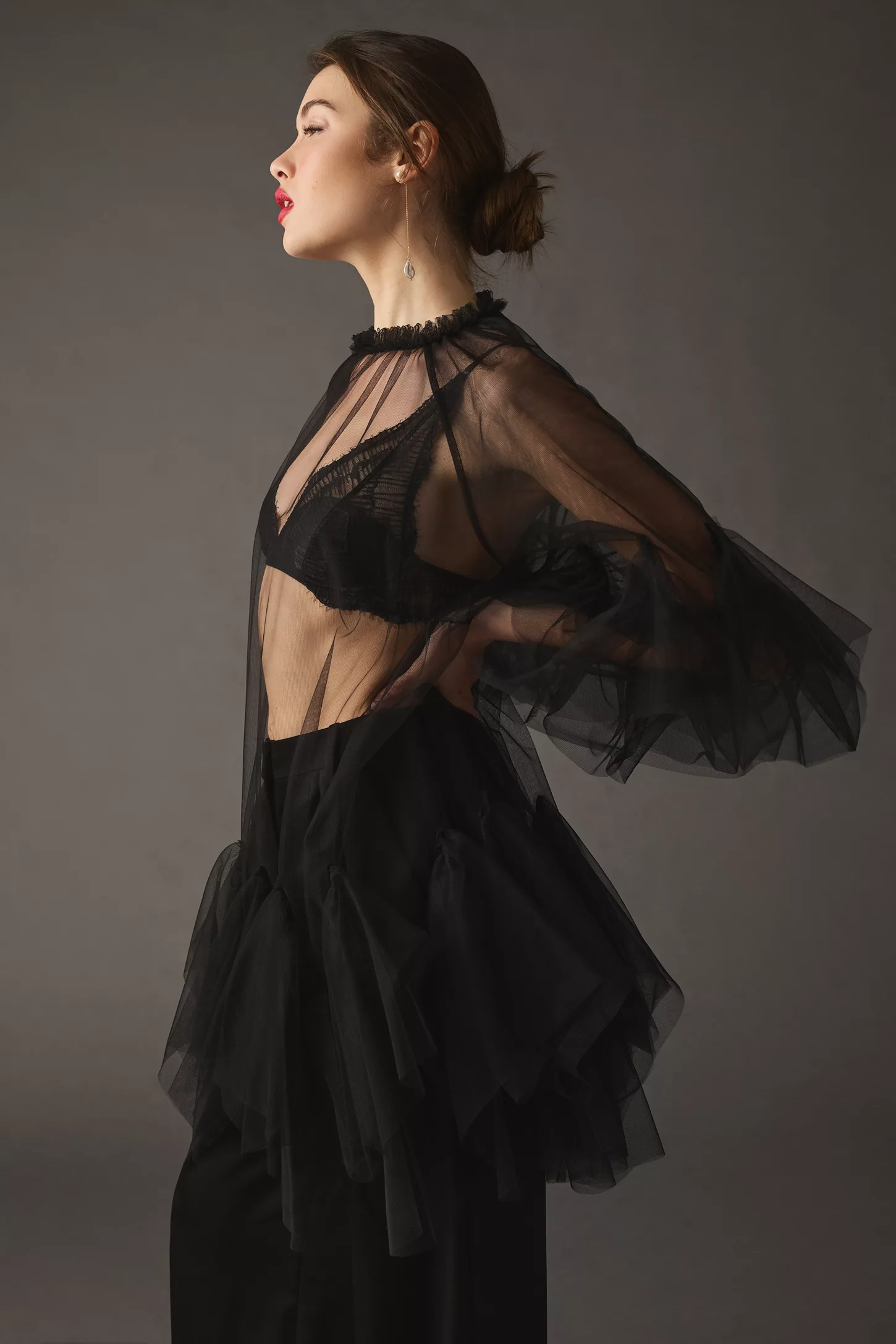 Sheer Slip Dress: Black Pleated – Grant Blvd