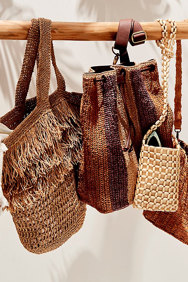 Free people straw on sale bag