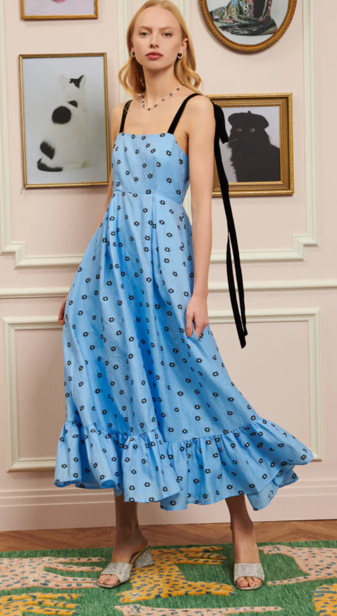 Mango polka dot jacquard hot sale dress