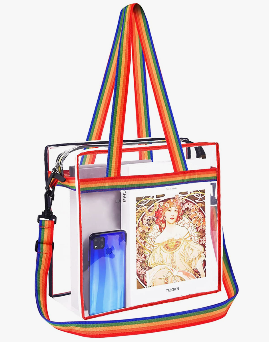 Small Bucket Bag Clear Design With Inner Pouch