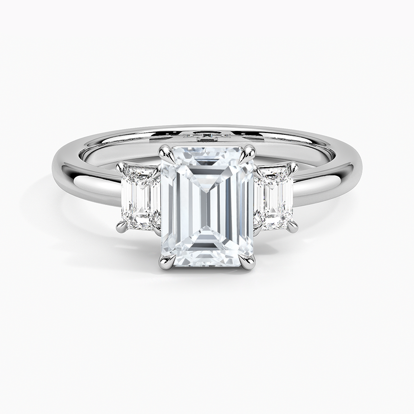 Brilliant Earth + Rhiannon Three Stone Diamond Engagement Ring
