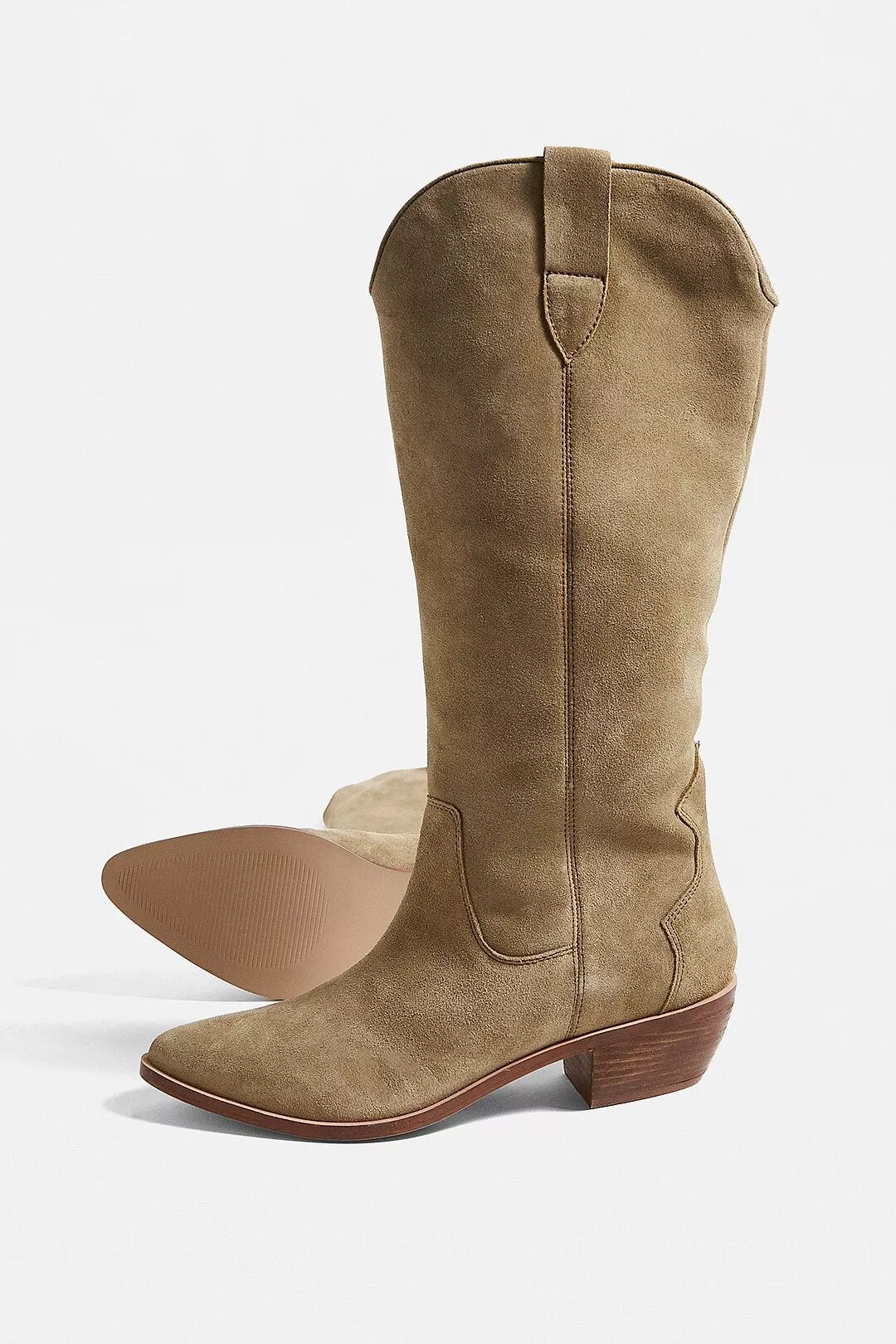 Urban Outfitters + UO Sierra Suede Taupe Western Boots