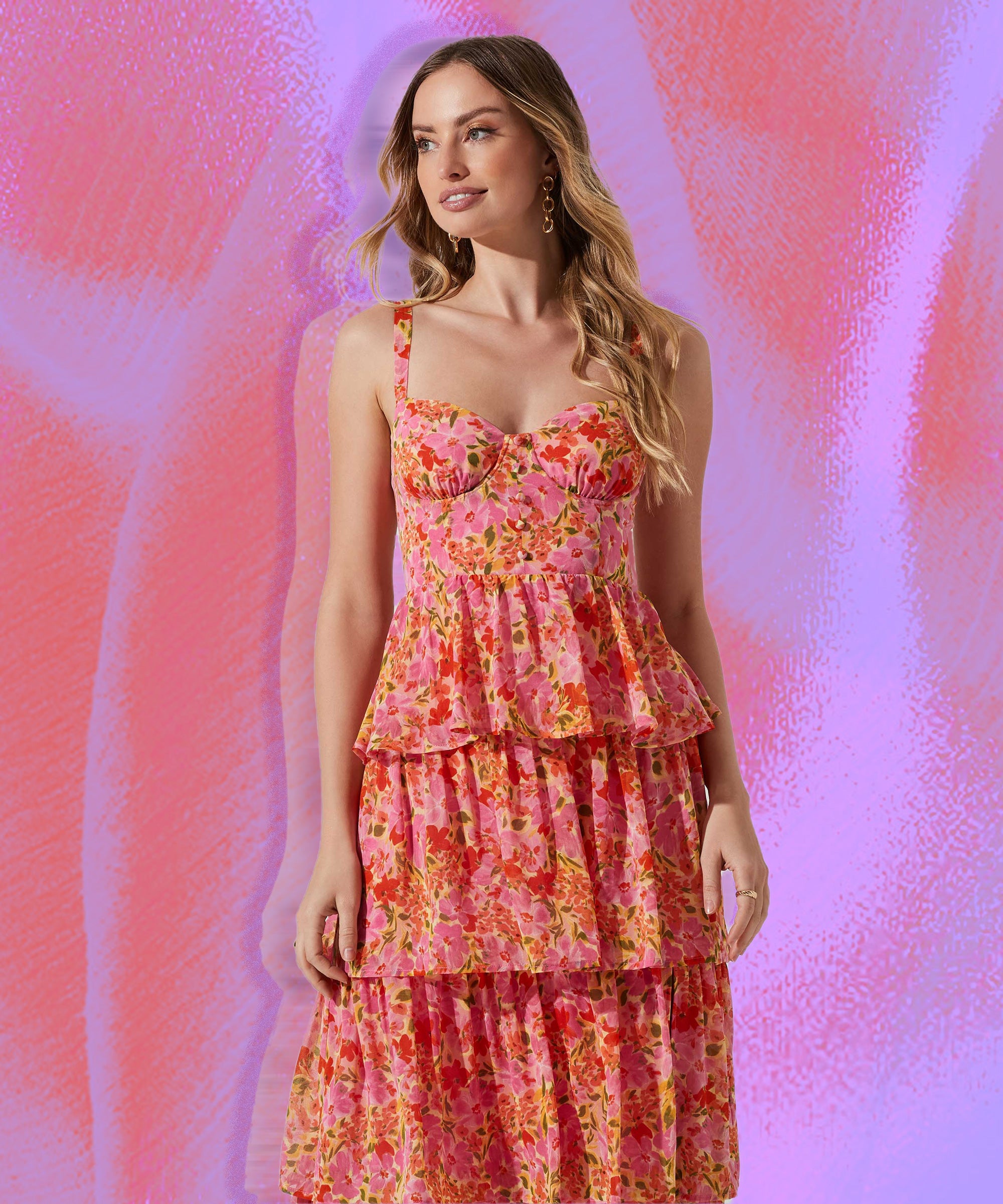 PRETTYGARDEN Women's Summer Maxi Dress Casual Boho Sleeveless Spaghetti  Strap Smocked Tiered Long Beach Sun Dresses Apricot at Amazon Women's  Clothing store