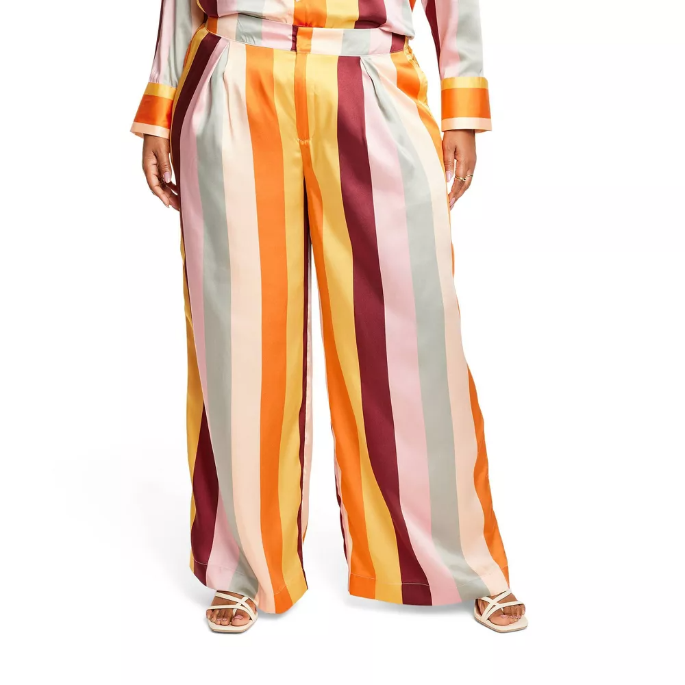 Fe Noel x Target + Mixed Vertical Stripe Wide Leg Pants