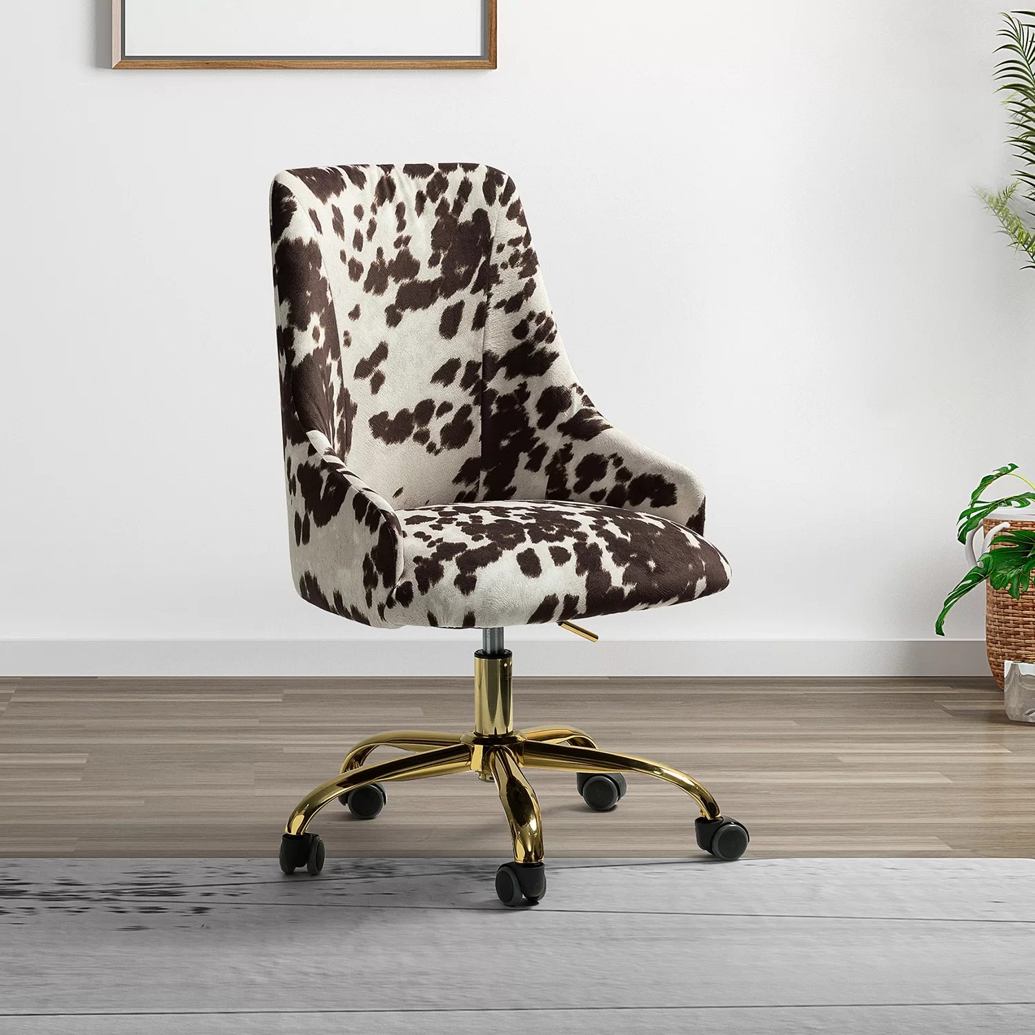 Mercer41 Celisa Swivel Task Chair with Animal Print Design