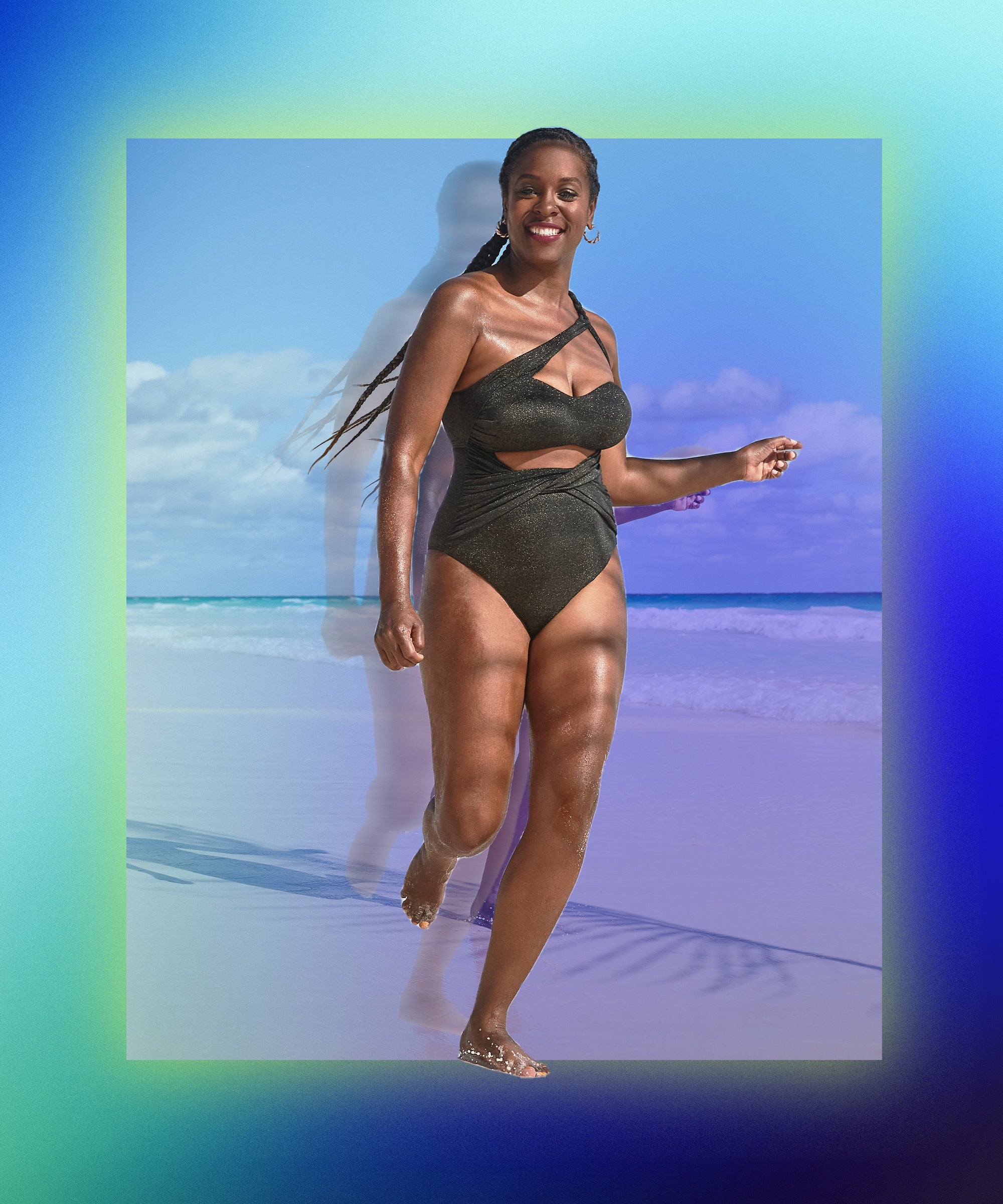 2024 Sexy Black Asymmetrical Sheer Mesh Cheeky One Piece Swimsuit