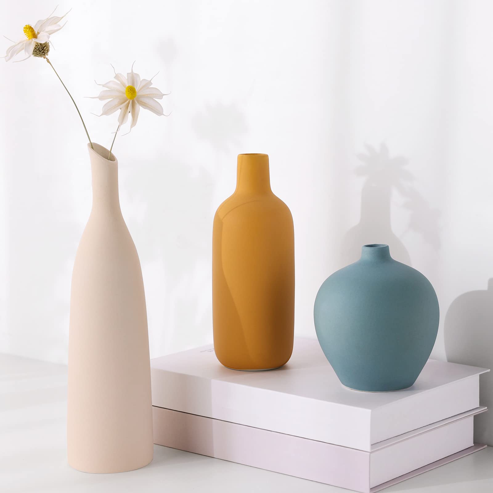 COPOTEA + Colorful Ceramic Vase Set of 3