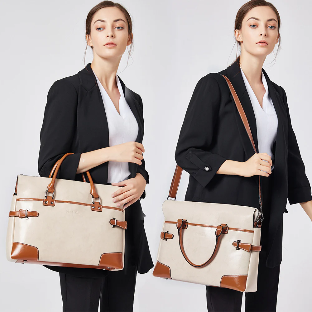 BOSTANTEN Women Leather Handbag Designer Top Handle Satchel Shoulder Bag Crossbody Purse, Black