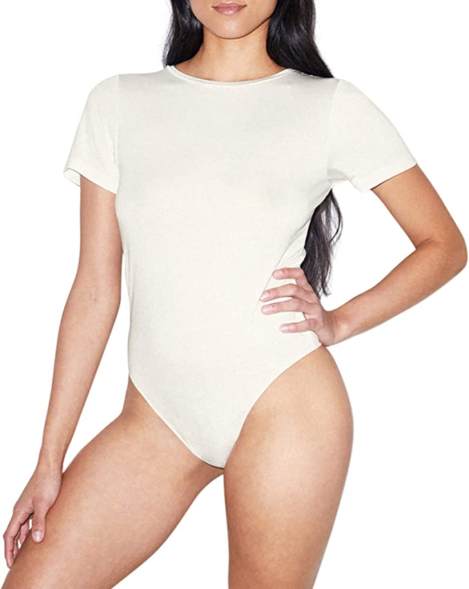 Ladies Halter Thong Bodysuit by American Apparel Cotton Spandex