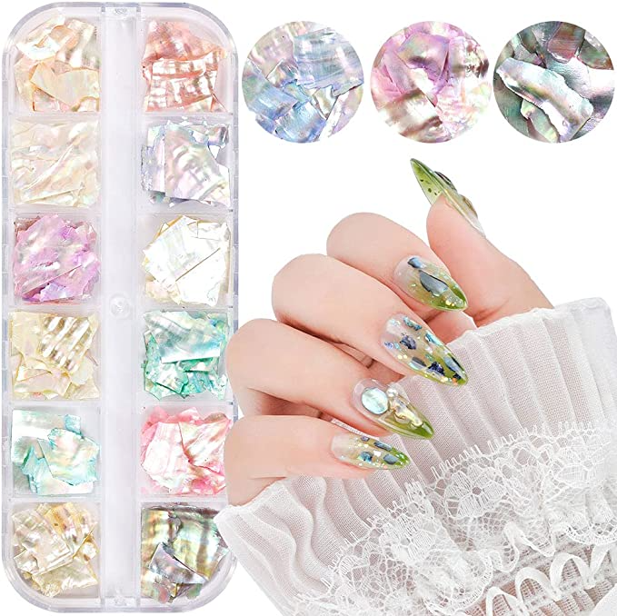 Kistreao + 3D Seashell Slice Nail Art Flakes