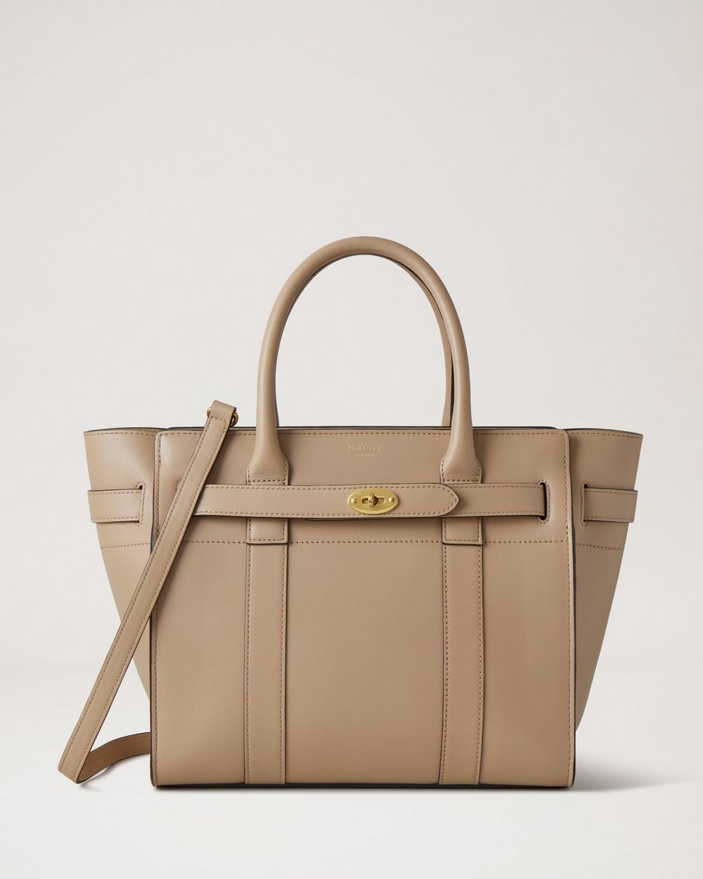 Mulberry + Small Zipped Bayswater – Maple Silky Calf