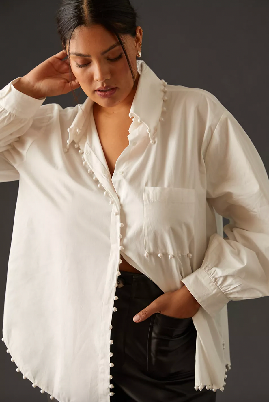 Women White Self Design Viscose Rayon Regular Fit Formal Shirt