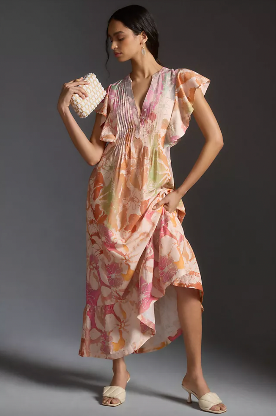 Whistles confetti outlet floral shirt dress