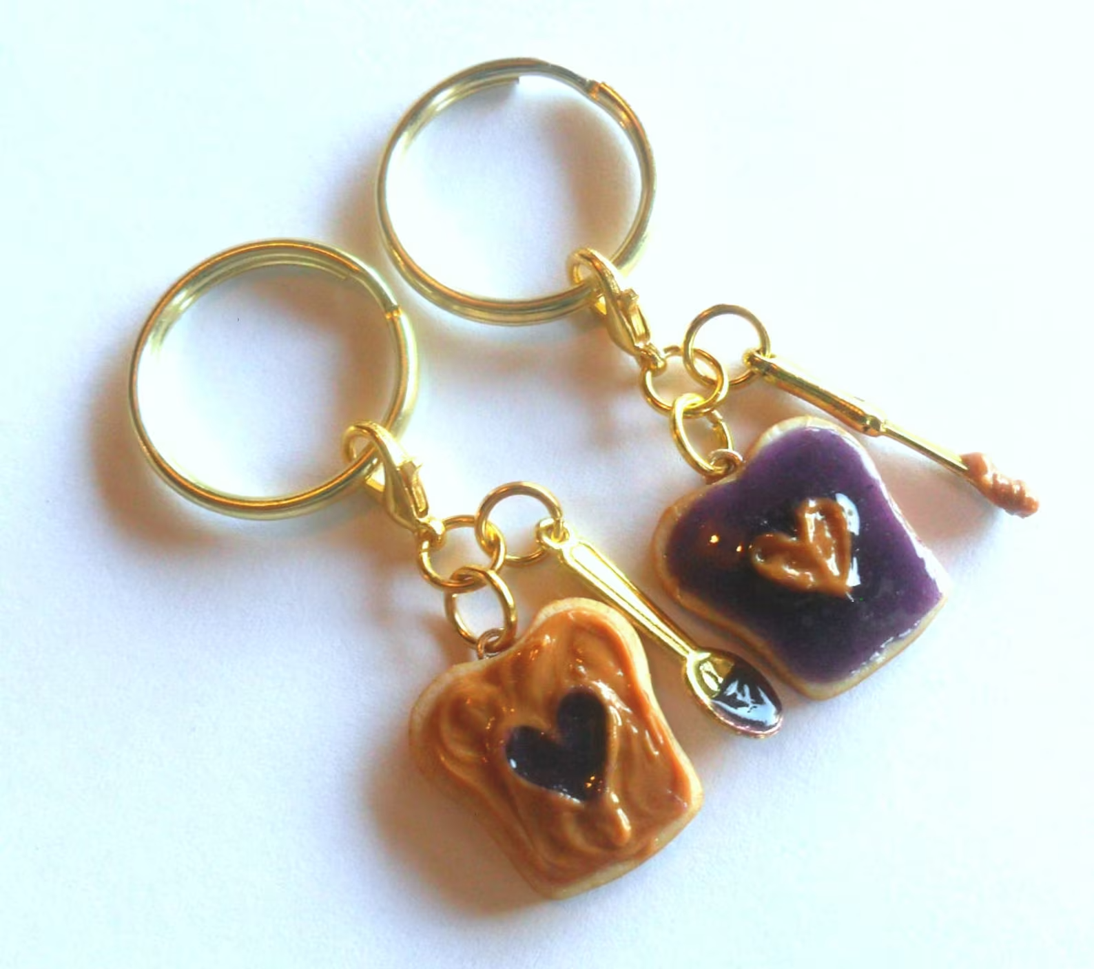 Best Friends Matching Necklace Set for 2, Peanut Butter & Jelly
