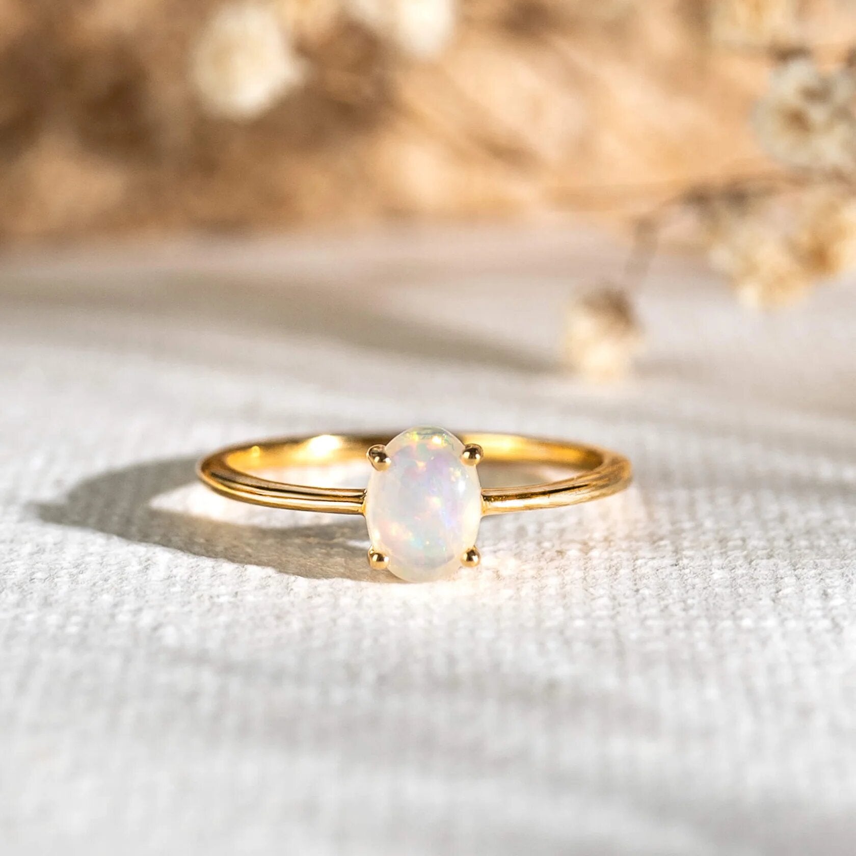 Linjer + Opal Ring – Isabel