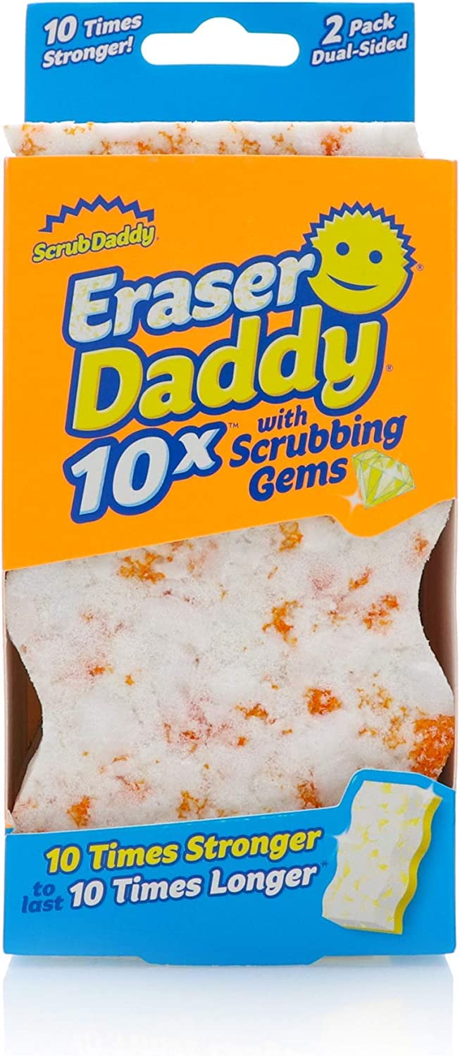 Scrub Daddy Eraser Daddy 10x with Scrubbing Gems (PACK OF 2) -New
