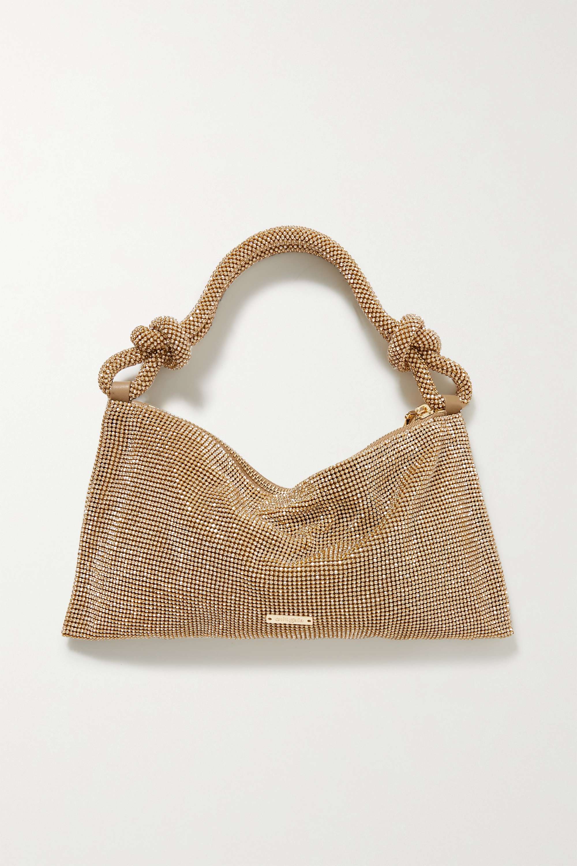 Cult Gaia + Hera Nano Crystal-Embellished Knotted Satin Shoulder Bag
