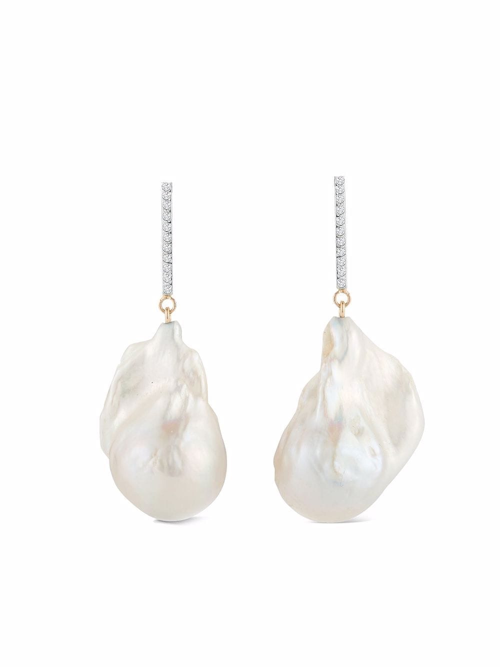 Mateo + Mateo 14kt yellow gold One-of-a-kind baroque pearl and diamond ...