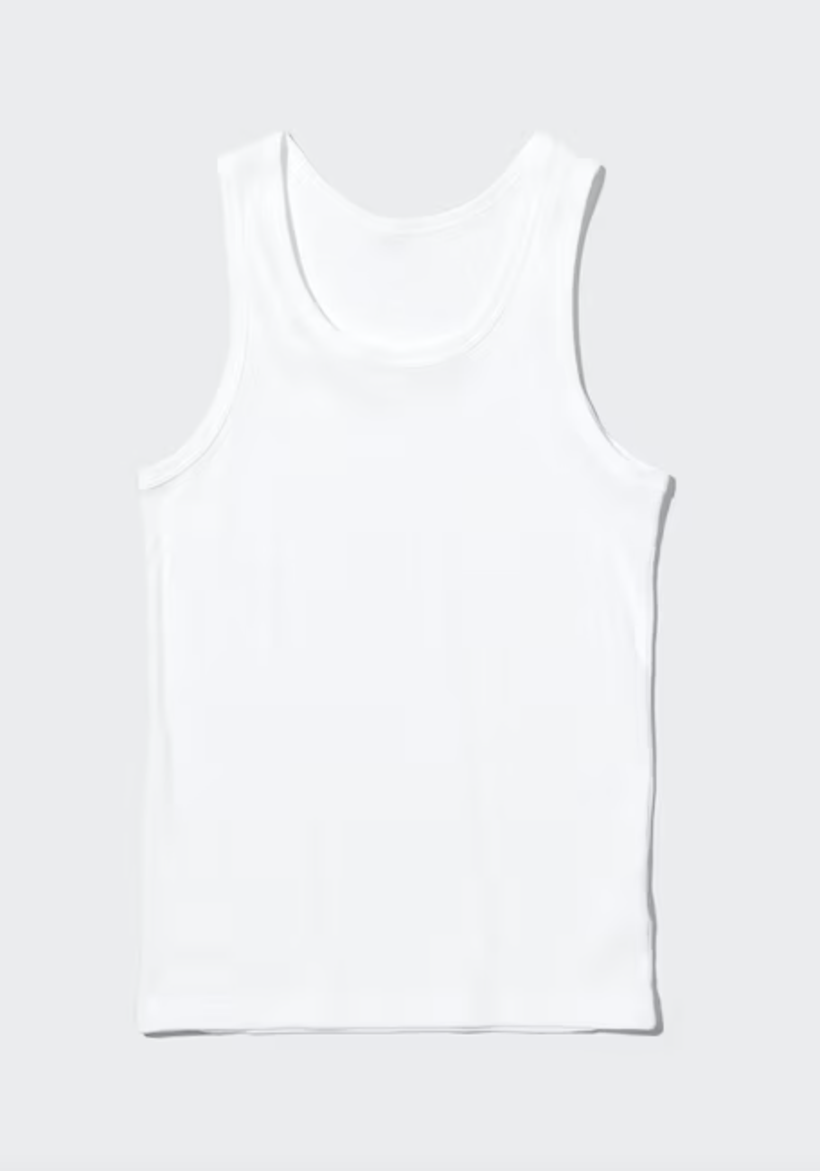Dry Color Ribbed Tank Top with Quick-drying | Olive | 2XS | Uniqlo US