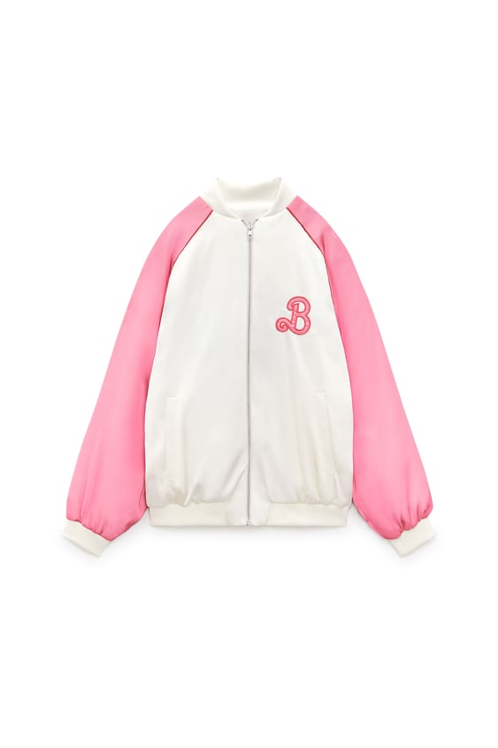 Zara pink outlet bomber jacket