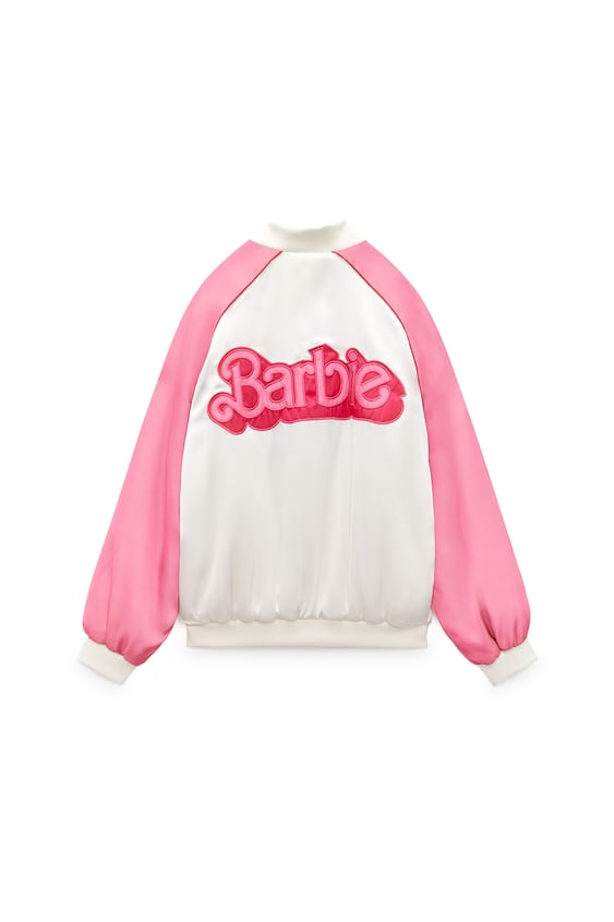 Zara x Barbie + Reversible Satin-effect Bomber Jacket