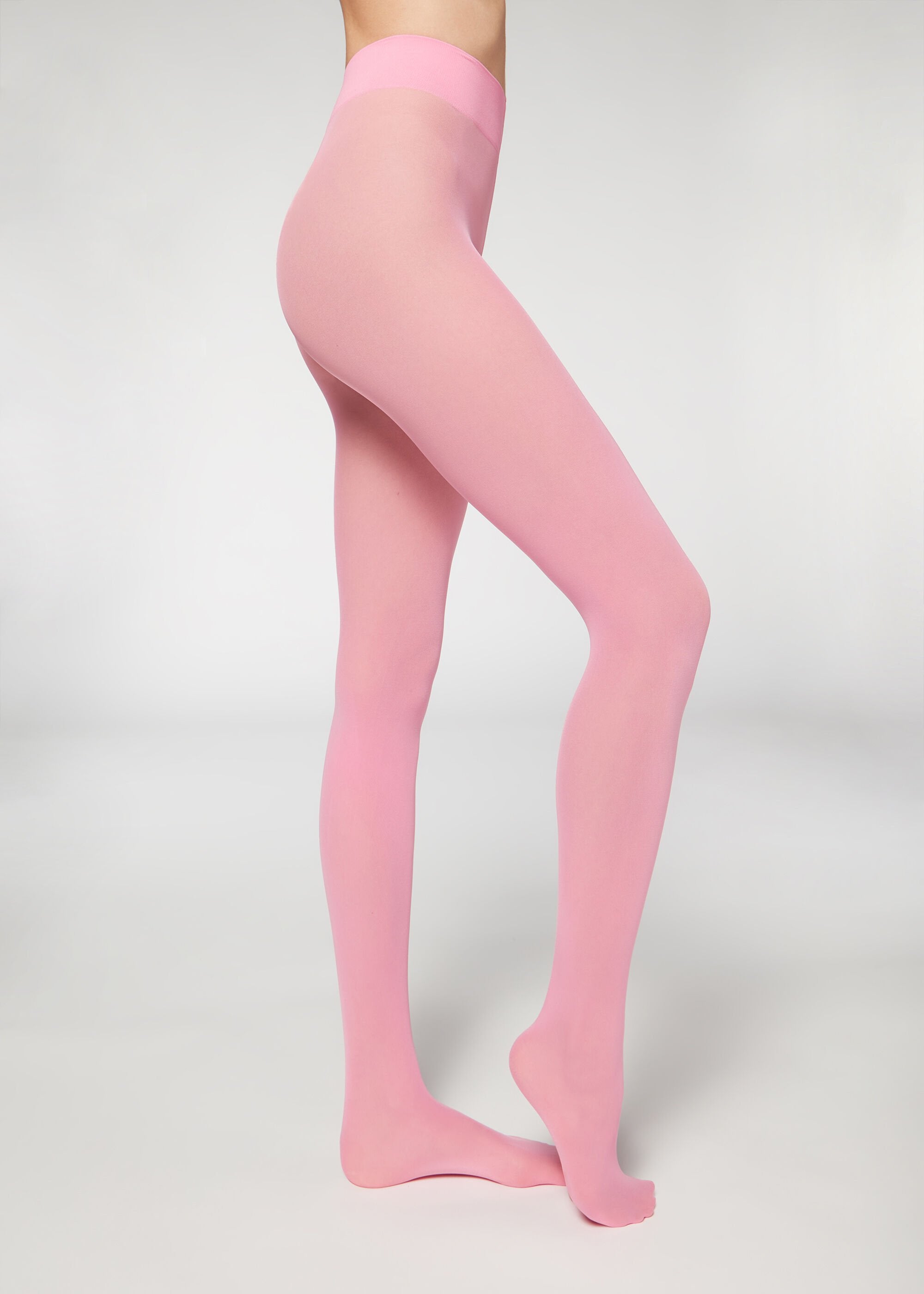  Sofsy Pink Tights For Women Opaque Pantyhose Stockings  Nylons Papaya Medium 1/pack Made In Italy
