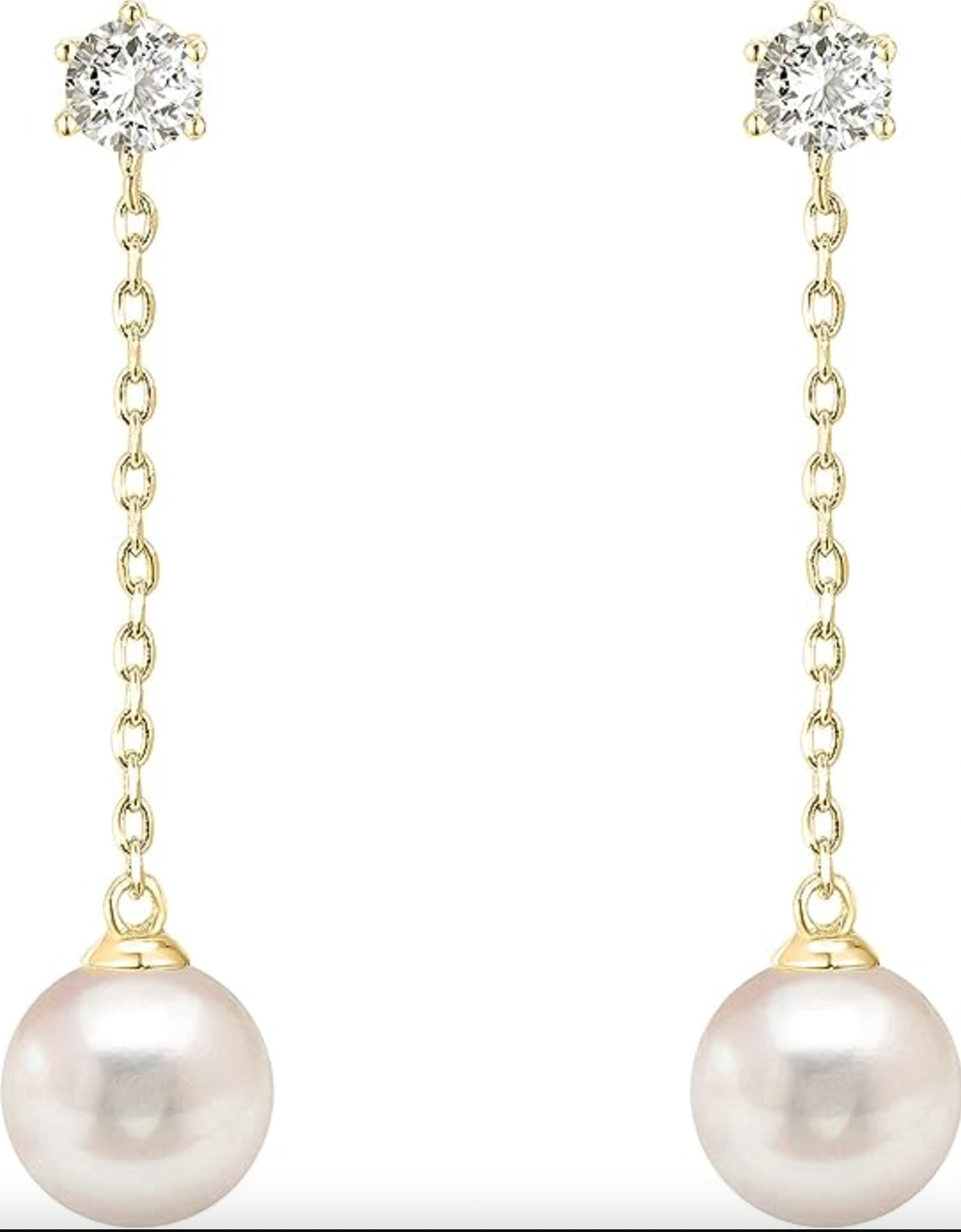 Pavoi + 14k Gold Plated Sterling Silver Pearl Drop Earrings