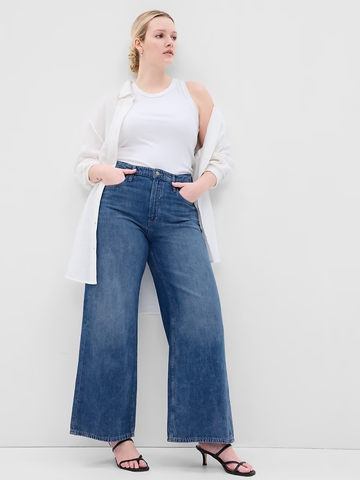 Gap   Jean ReDesign Sky High Wide Leg Trouser Jean With Washwell153