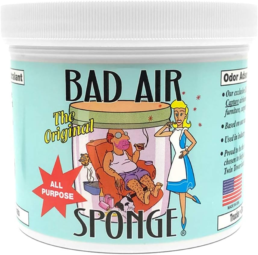 Bad Air Sponge The ORIGINAL Odor Absorbing Neutralant, 14oz(Packaging May  Vary)