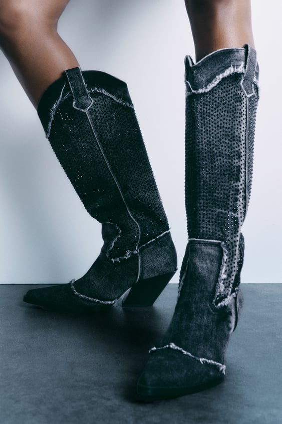 Zara clearance fringe boots