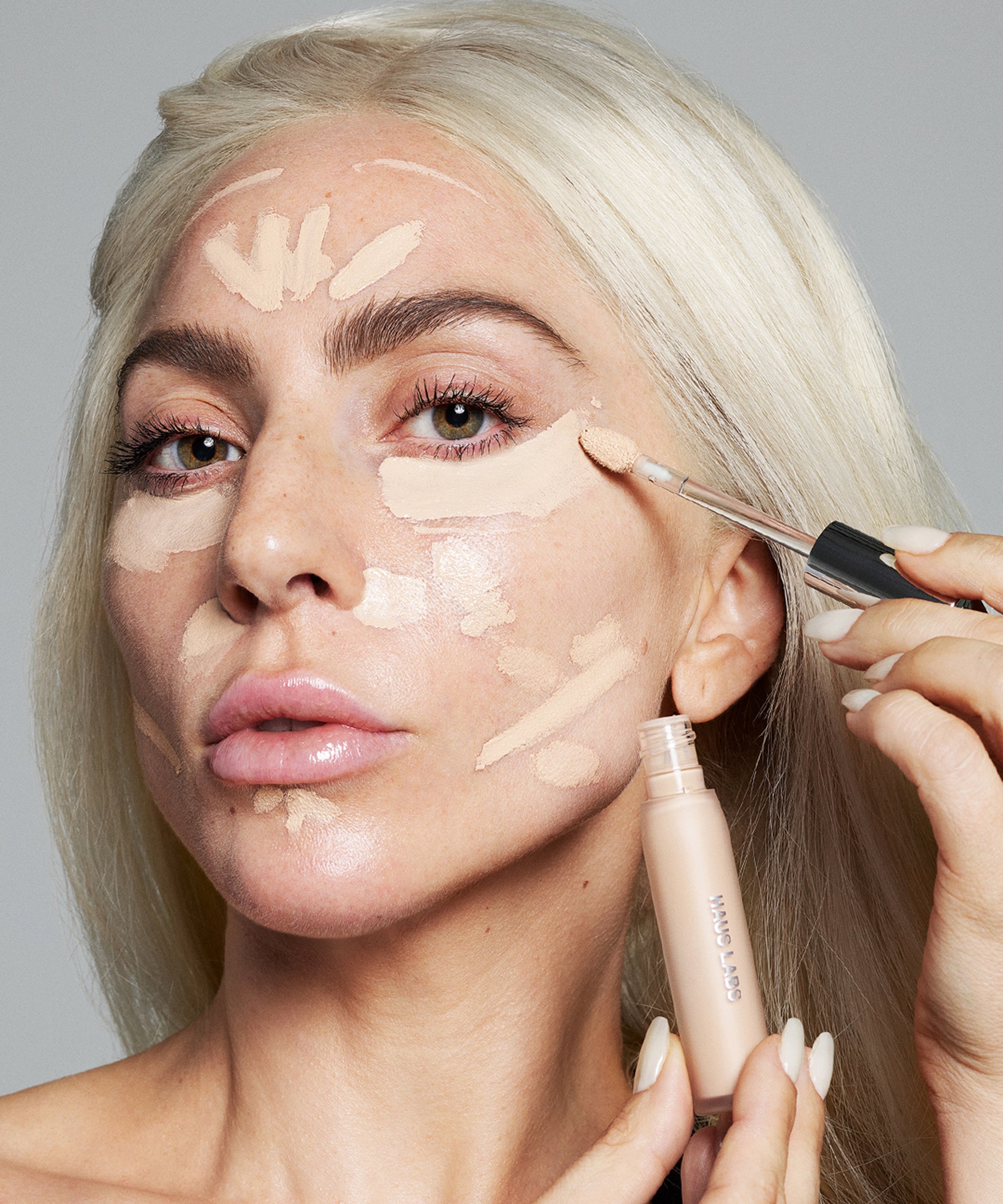 Lady Gaga looks incredible in a quirky makeup look as she models new  clothing collection with Cotton On for mental health campaign