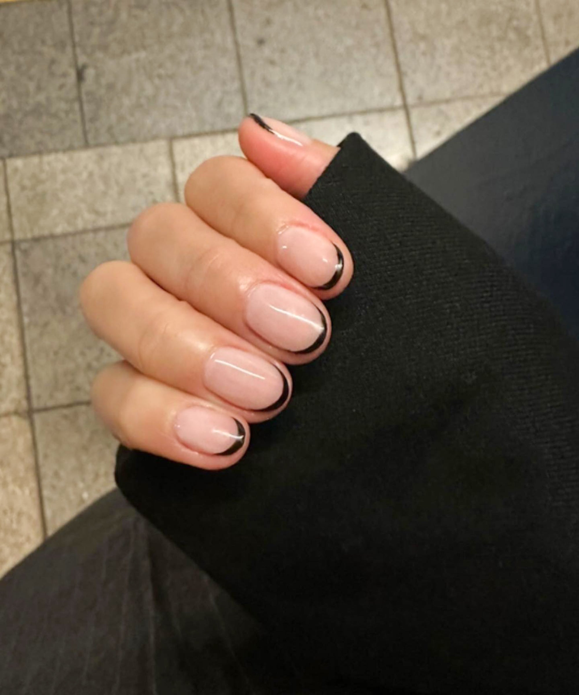 Update Your Classic Manicure With The More Dramatic French Moon Nails