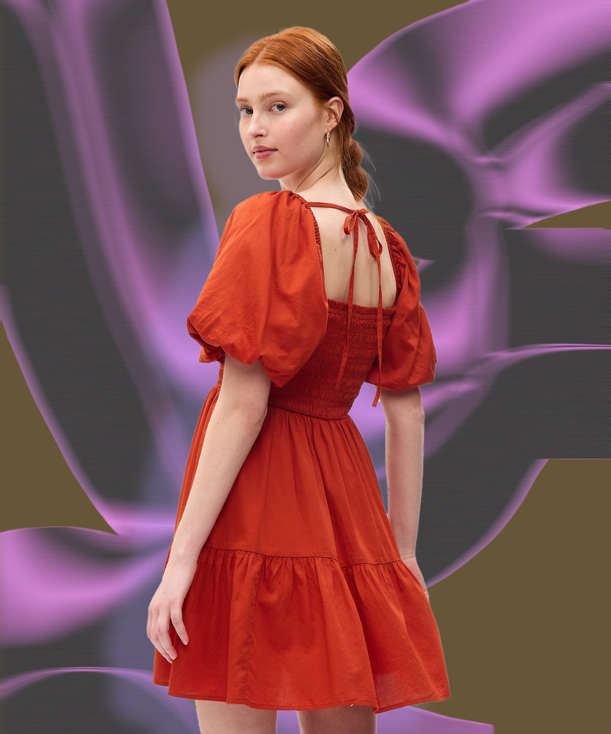 Red Wrap Evening Dress, Erre | Available on Equilibrio