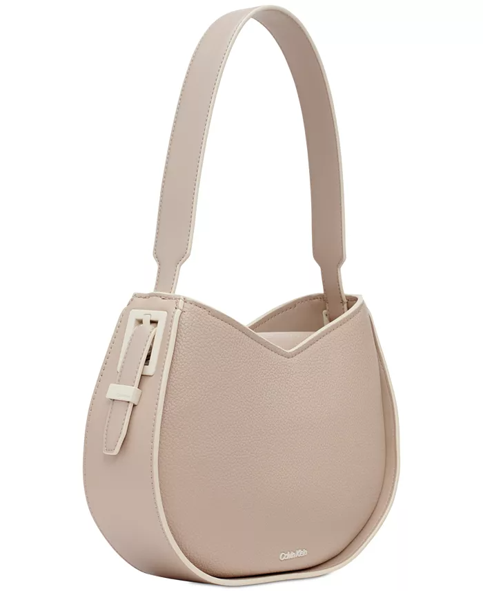 Calvin Klein Willow Demi Shoulder Bag, Black/Silver: Handbags