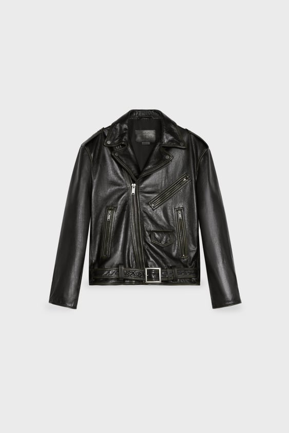 Buy Black Leather Biker Jacket from Next USA