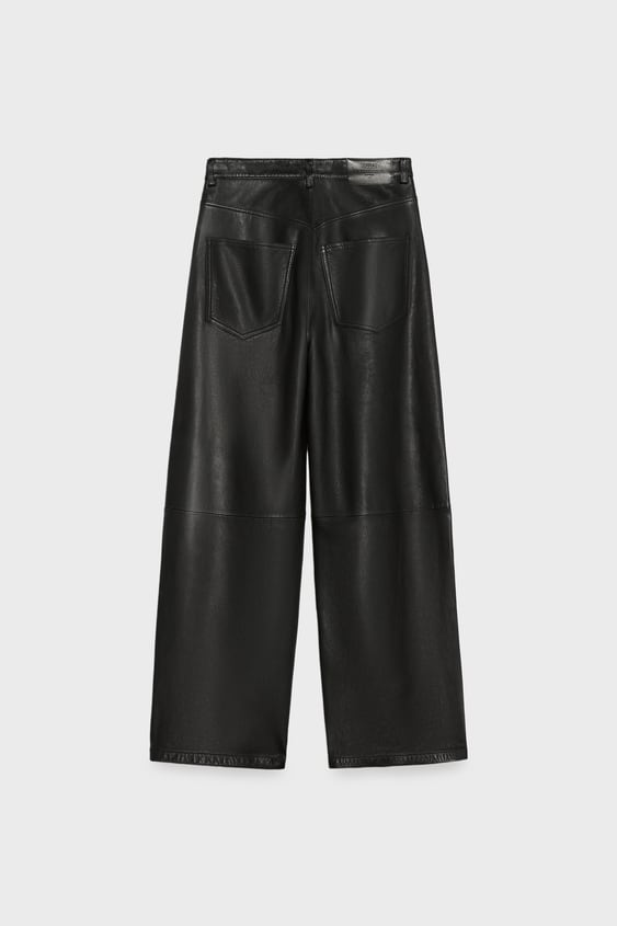 Zara x Steven Meisel + Super Wide Leather Pants