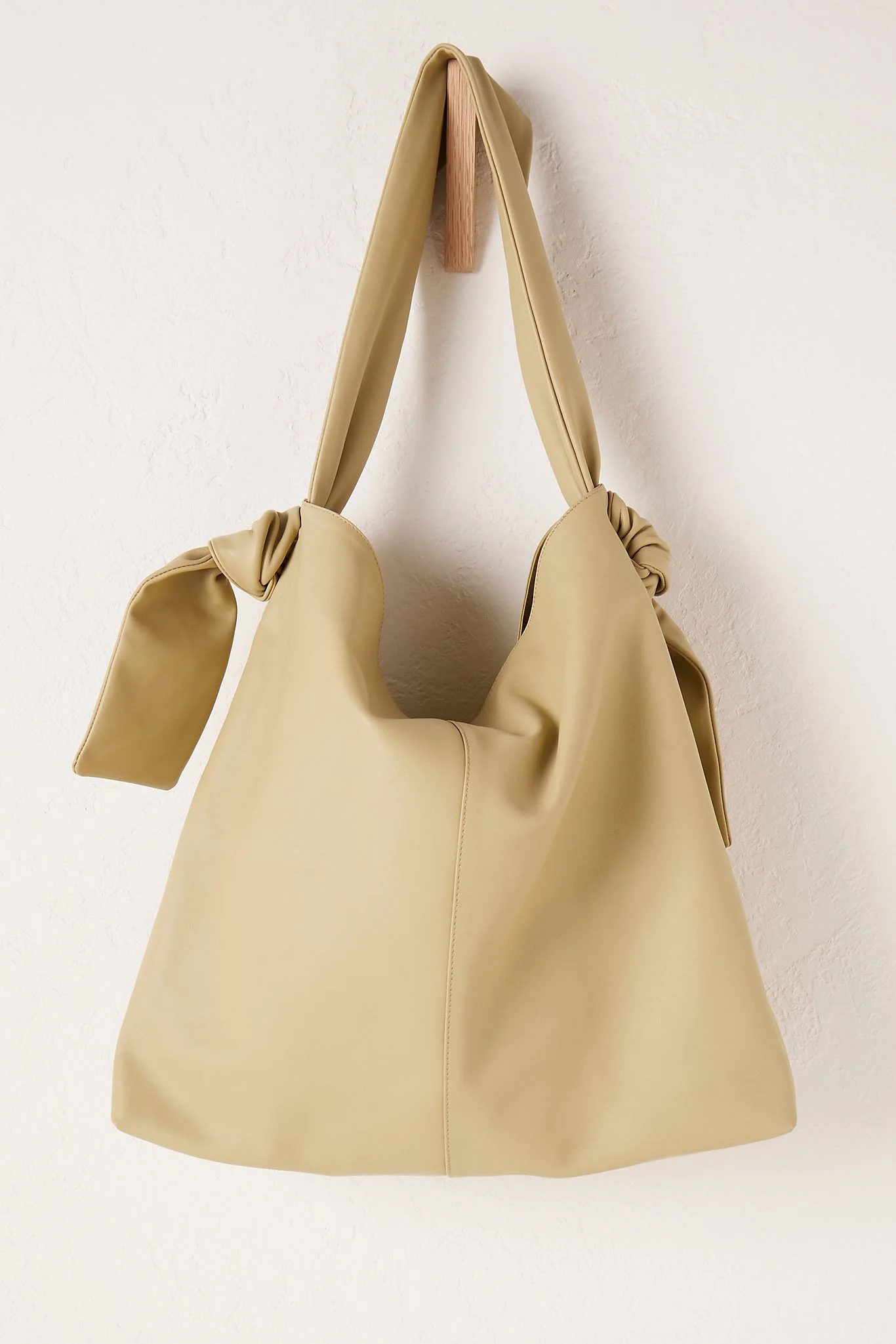Anthropologie + Knotted Leather Slouchy Tote Bag