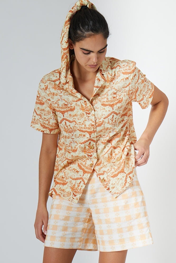 ASOS DESIGN vintage Hawaiian print oversized beach shirt