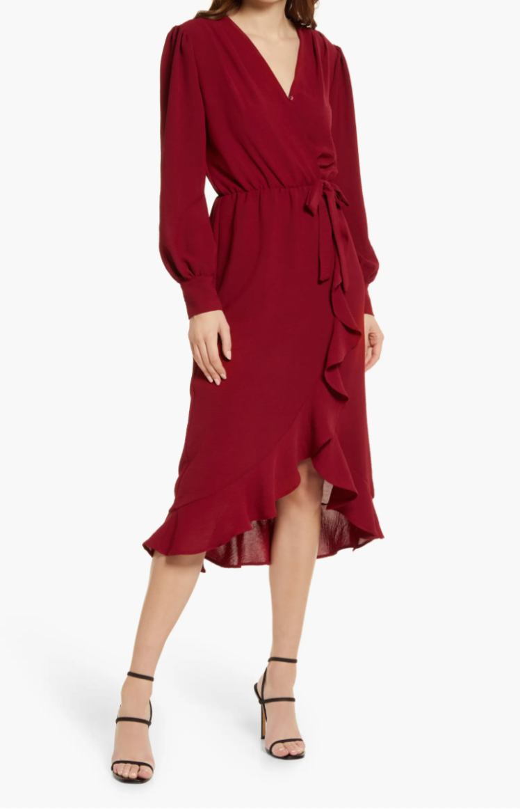 Karen Millen + Tailored Structured Crepe Forever Pleat Belted Midi Dress
